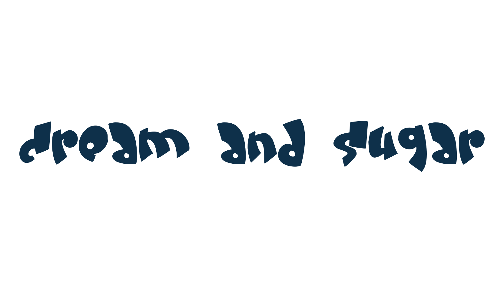 Cream and sugar, cartoon font preview