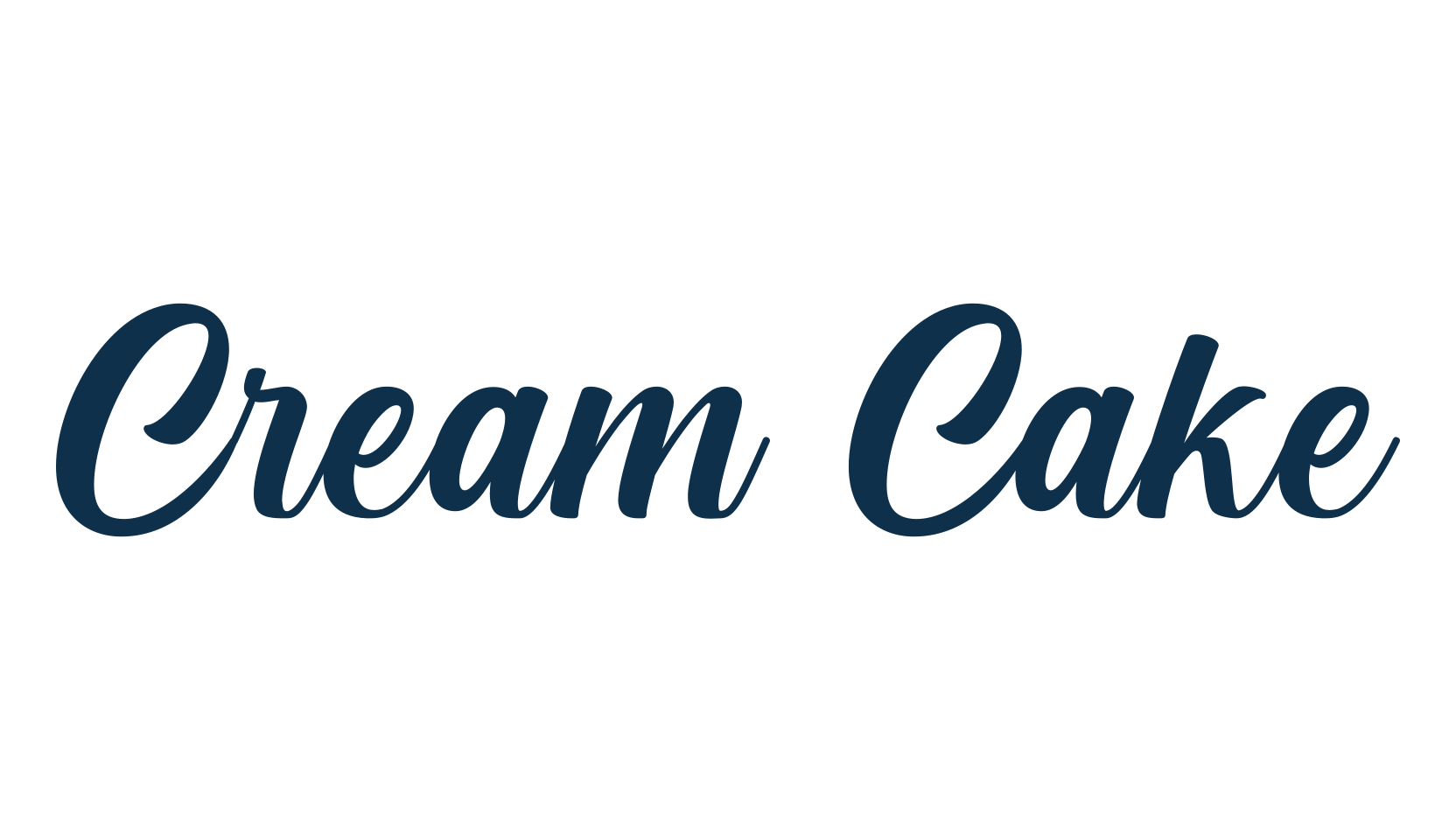 Cream Cake, calligraphy font preview
