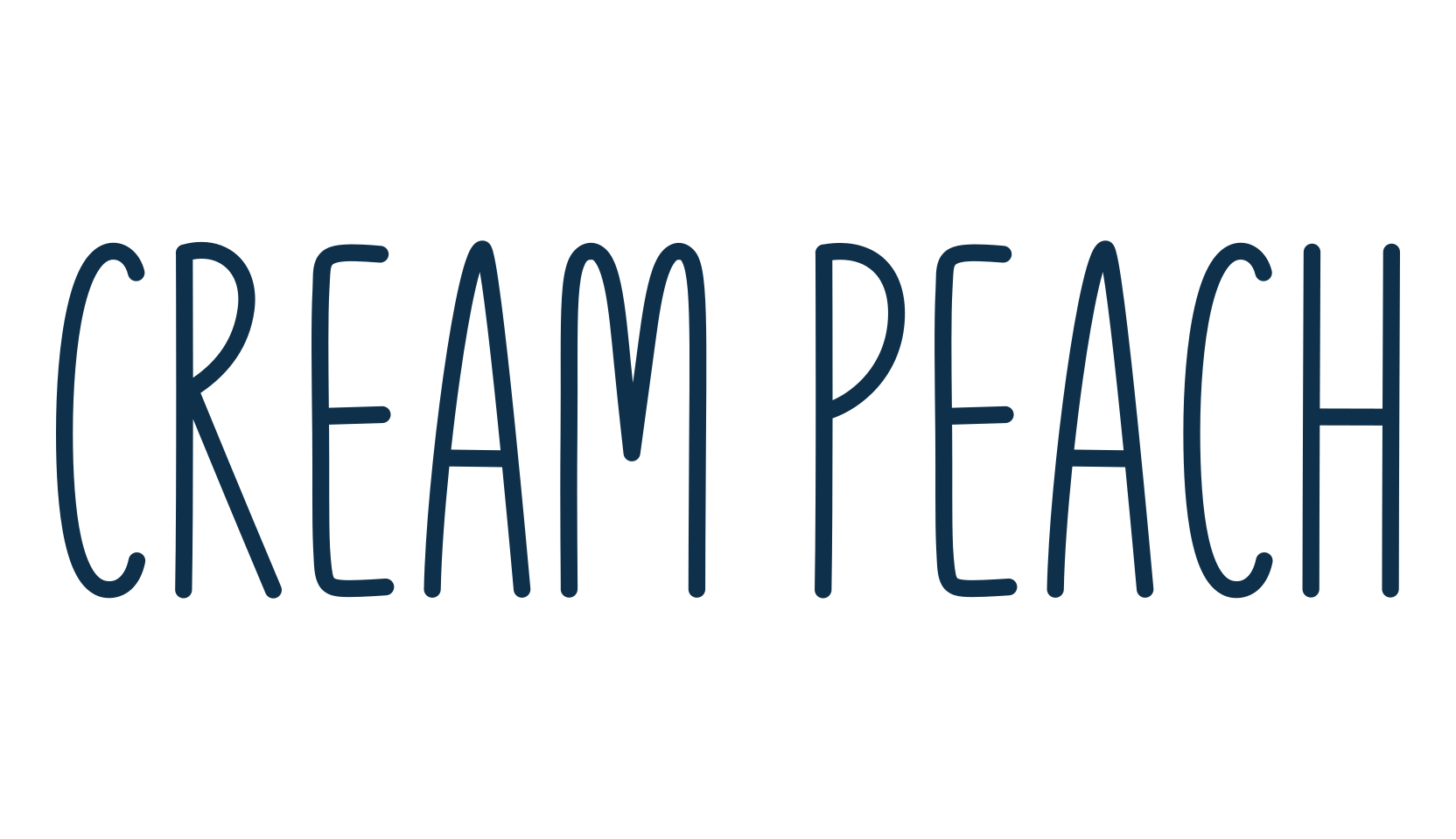 Cream Peach, script handwritten fancy decorative calligraphy font preview