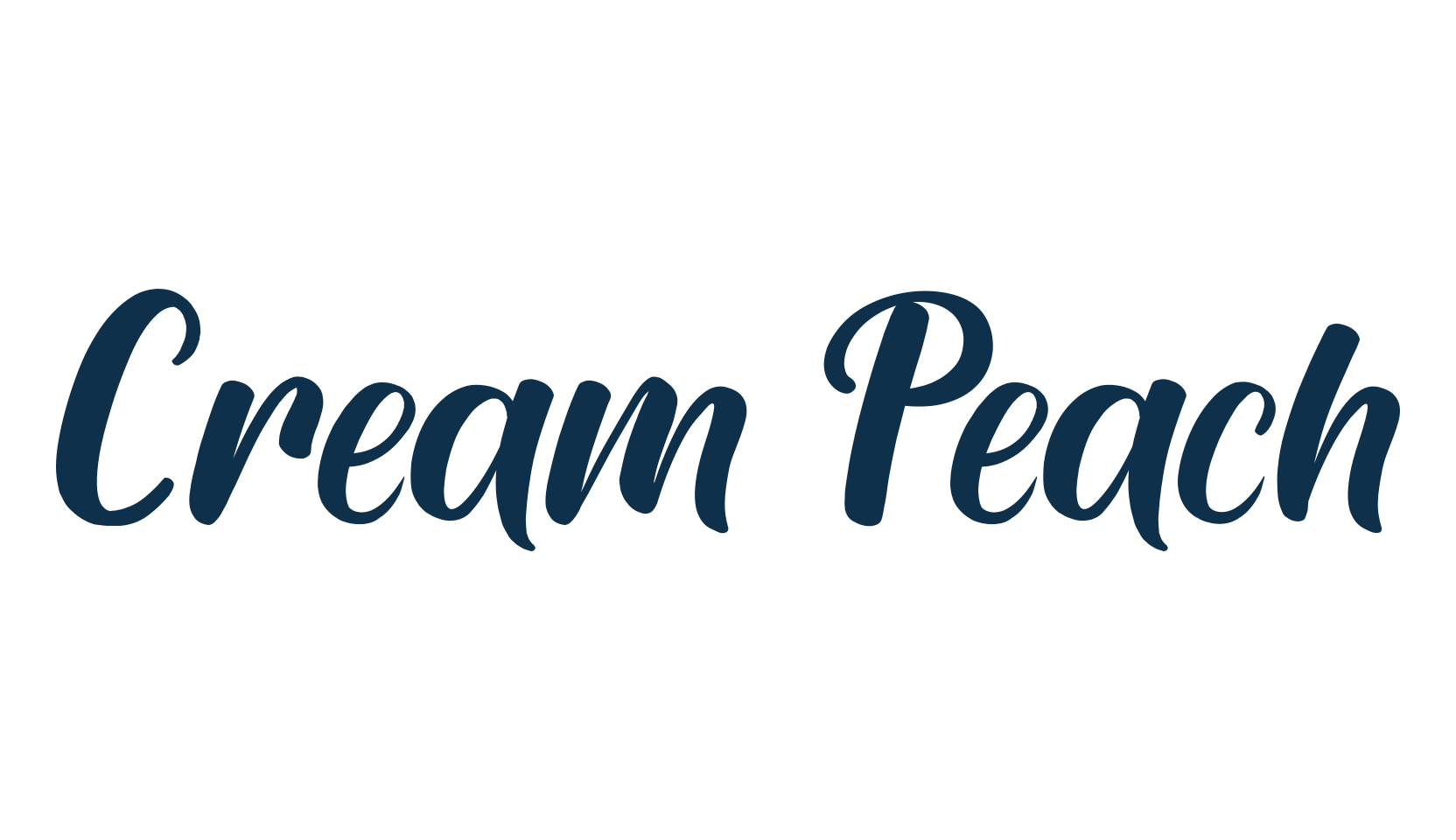 Cream Peach (cream-peach), script brush fancy decorative calligraphy font preview