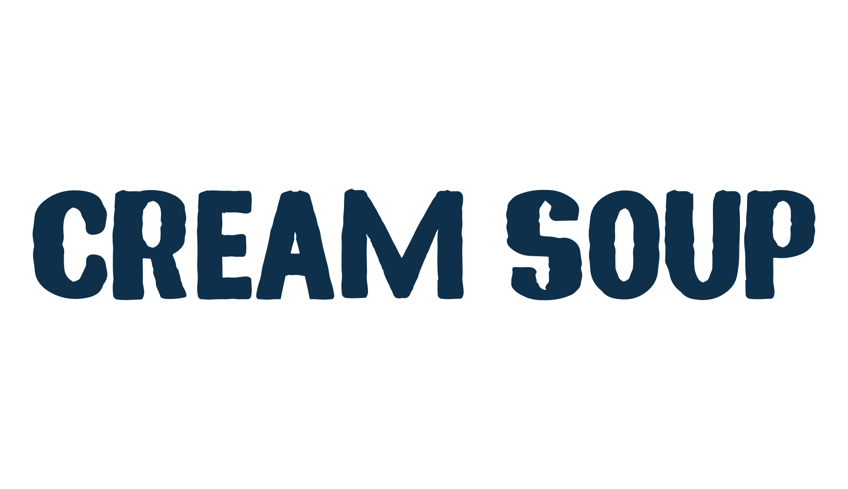 Cream Soup, eroded font preview