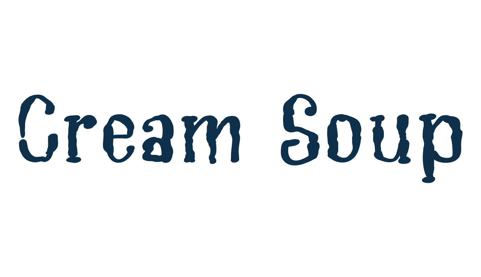 Cream Soup (cream-soup), fancy eroded decorative font preview