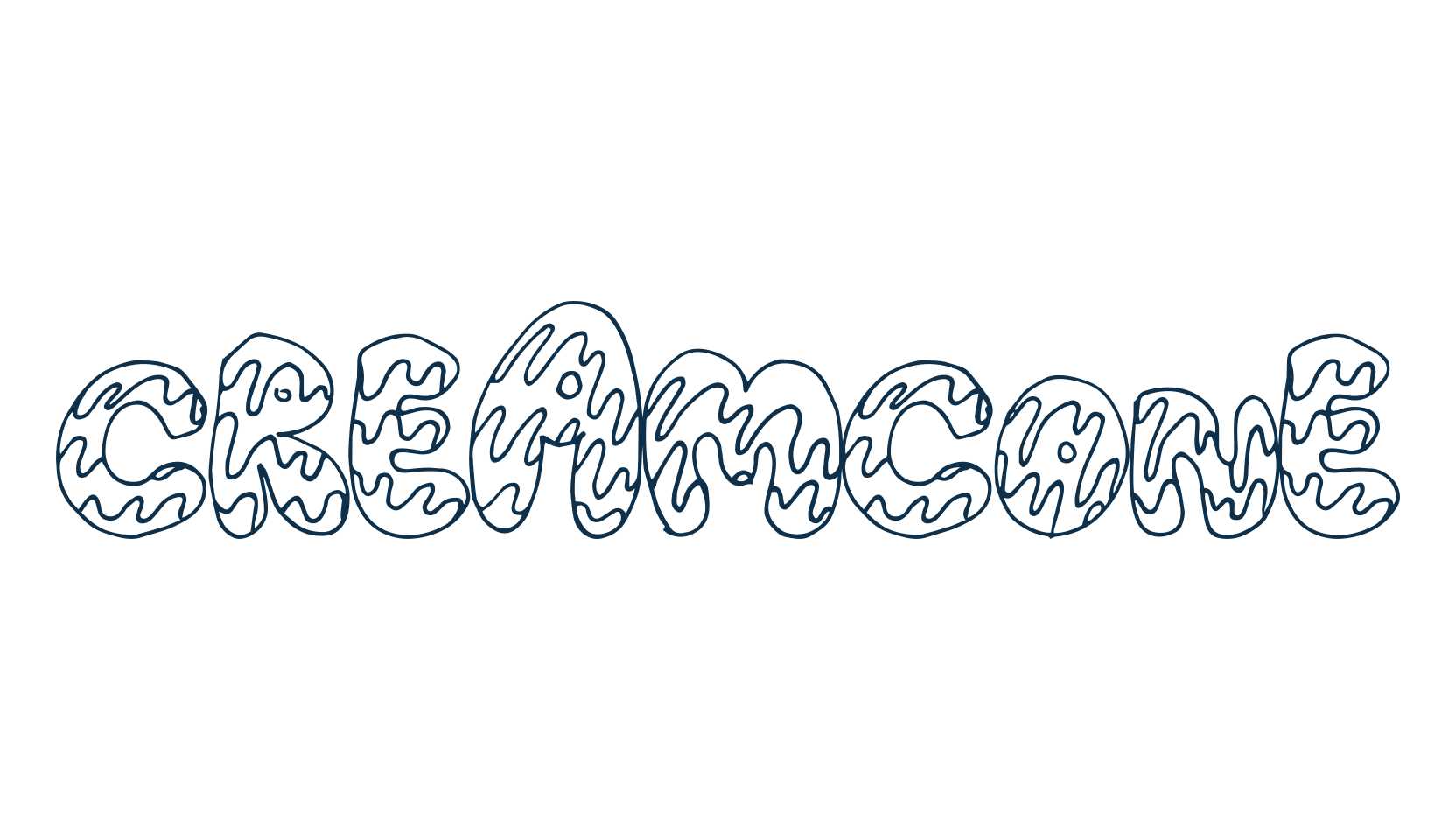 CreamCone, cartoon font preview