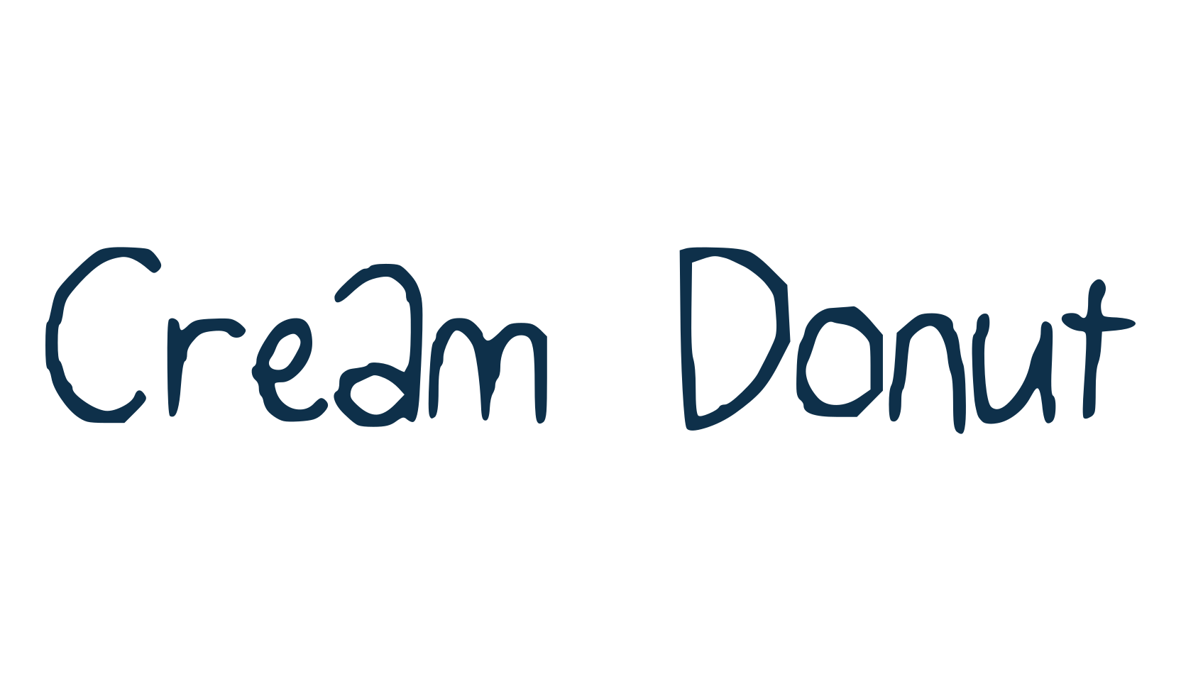 Cream Donut, script handwritten fancy decorative calligraphy font preview