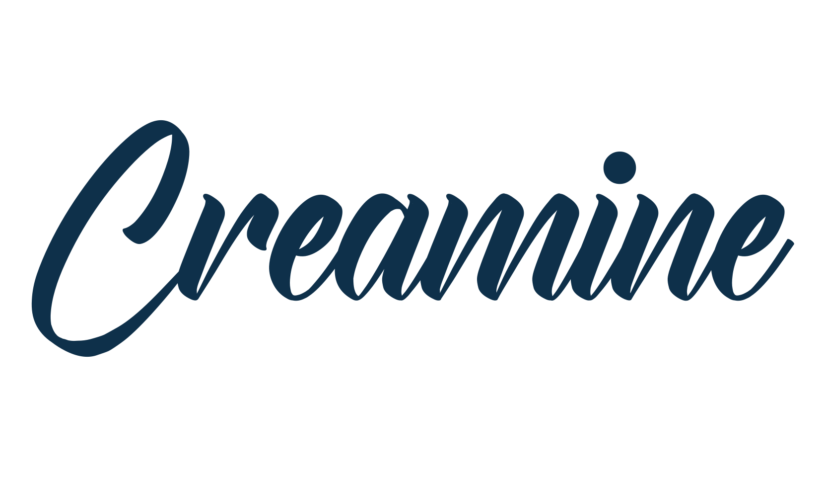Creamine, script calligraphy fancy decorative font preview