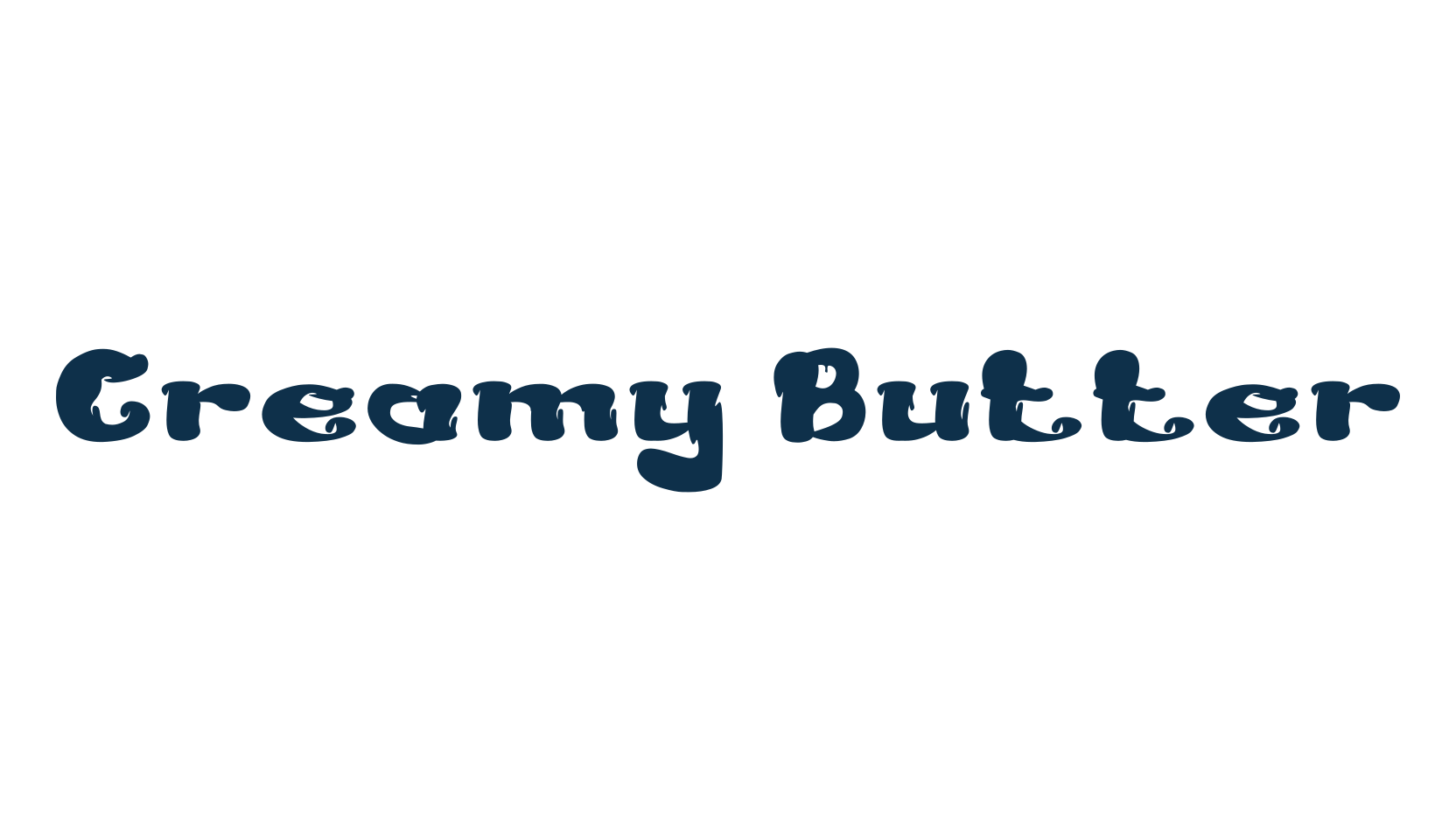 Creamy Butter, fancy groovy decorative font preview