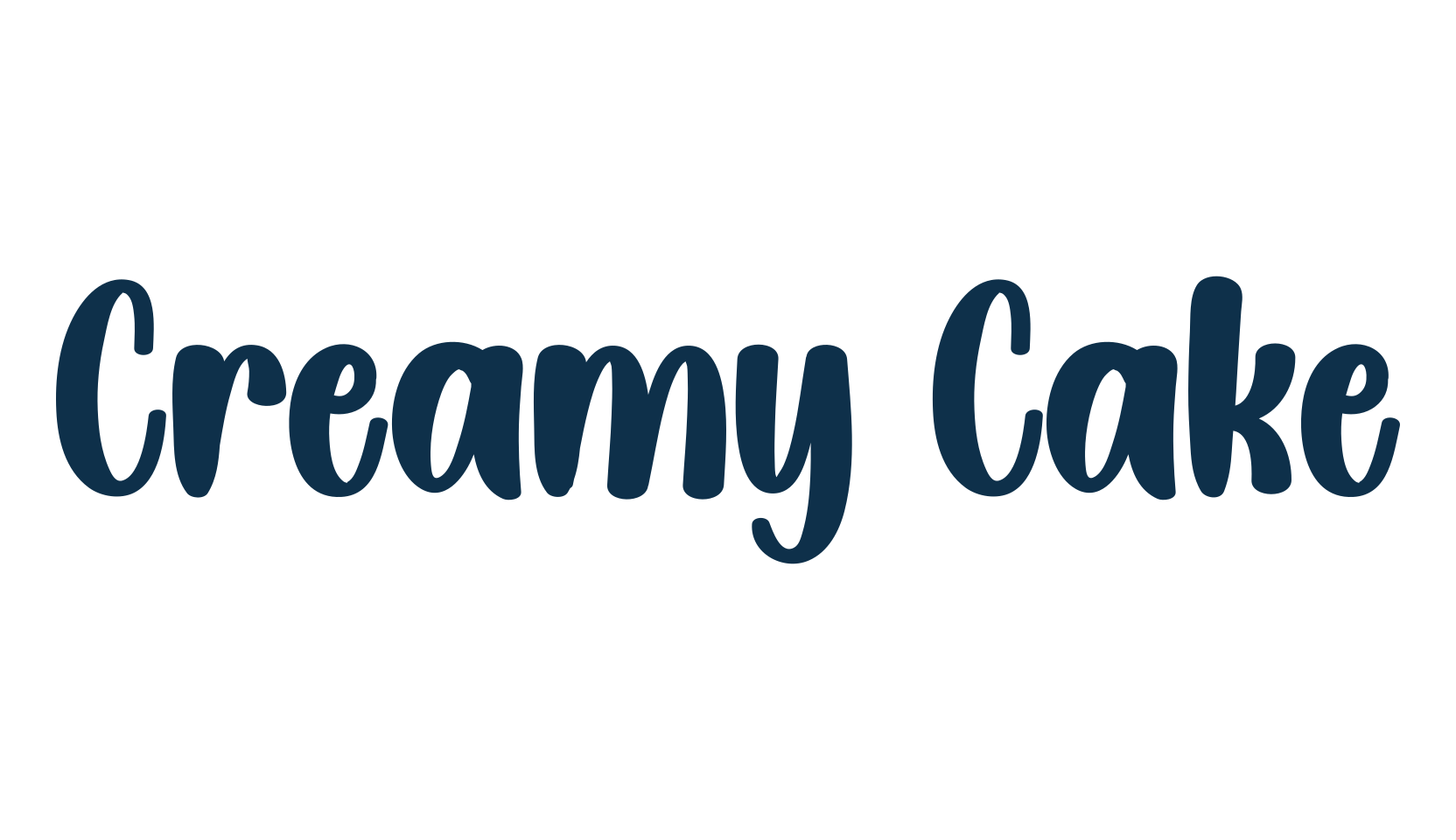 Creamy Cake, various font preview