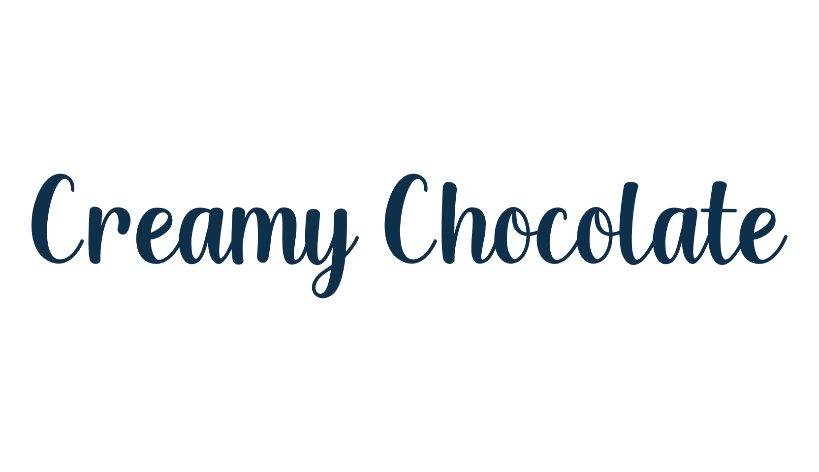 Creamy Chocolate, fancy various decorative script calligraphy font preview