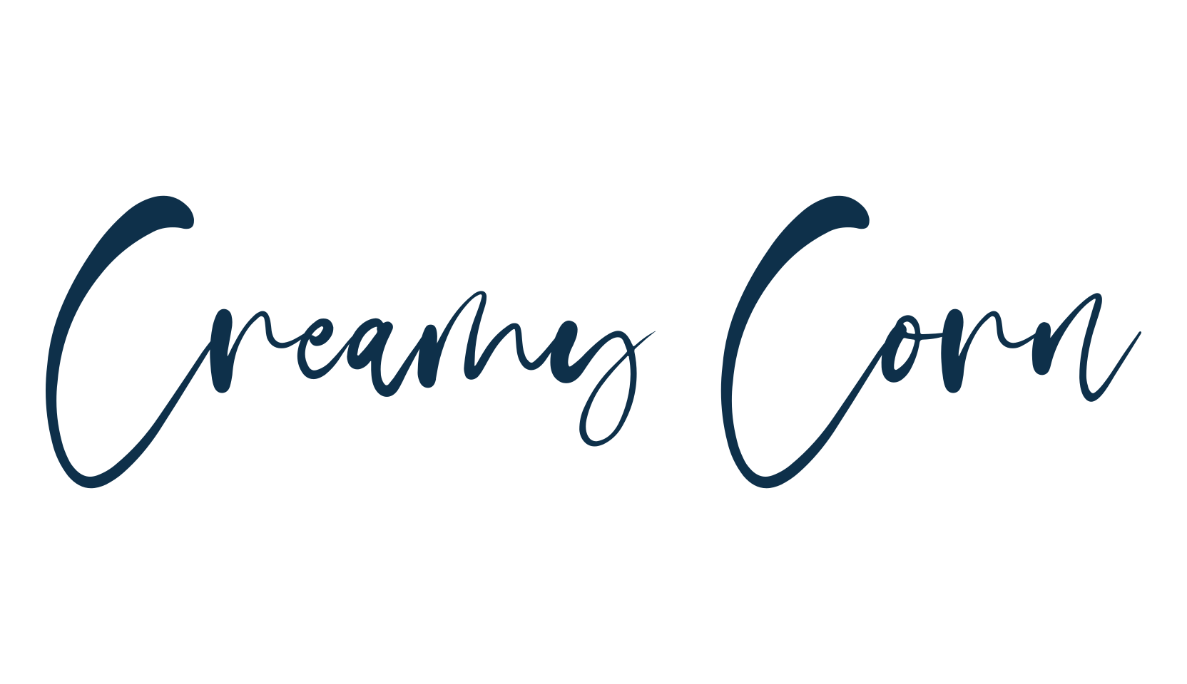 Creamy Corn, handwriting font preview