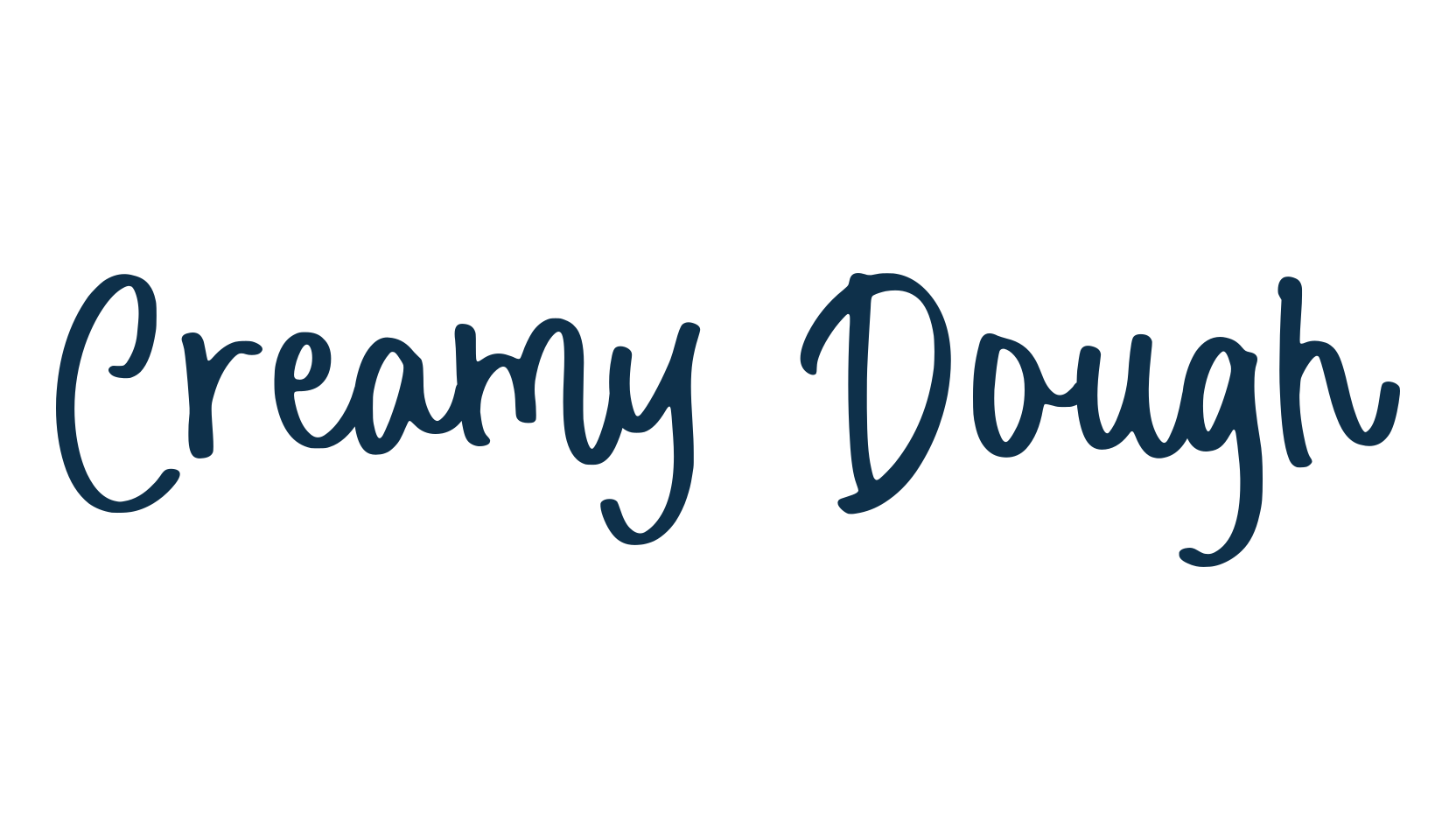 Creamy Dough, script handwritten fancy decorative calligraphy font preview