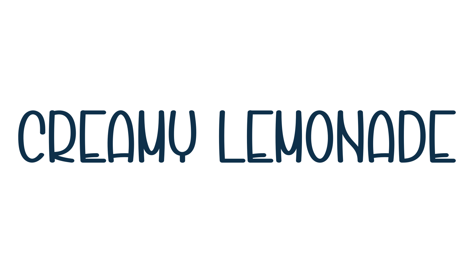 Creamy Lemonade, fancy various decorative script calligraphy font preview