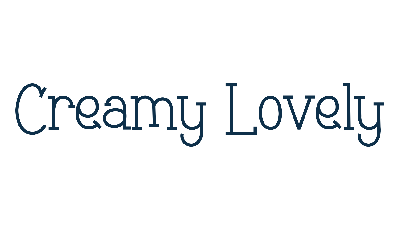 Creamy Lovely, various font preview