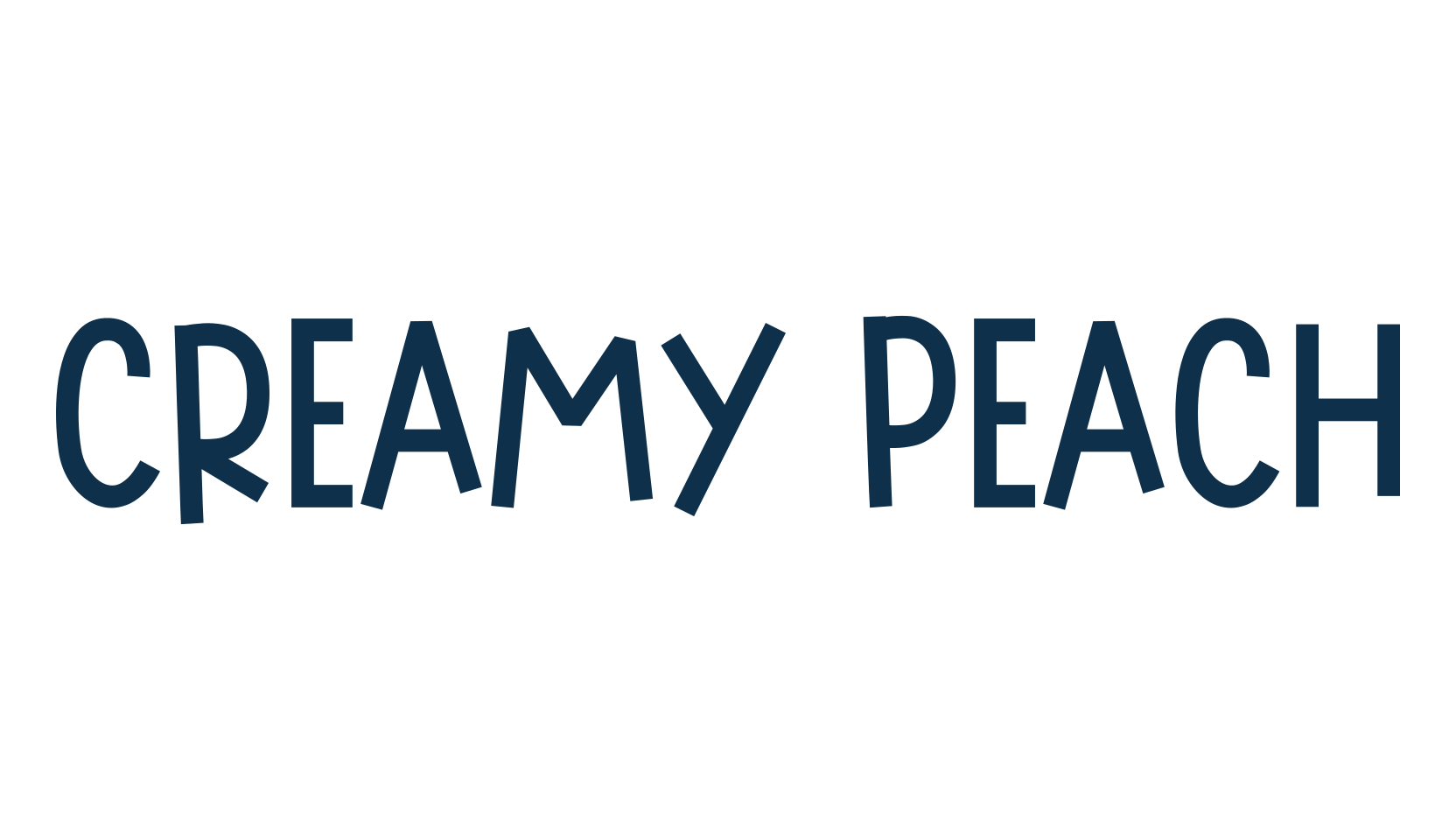 Creamy Peach, various font preview