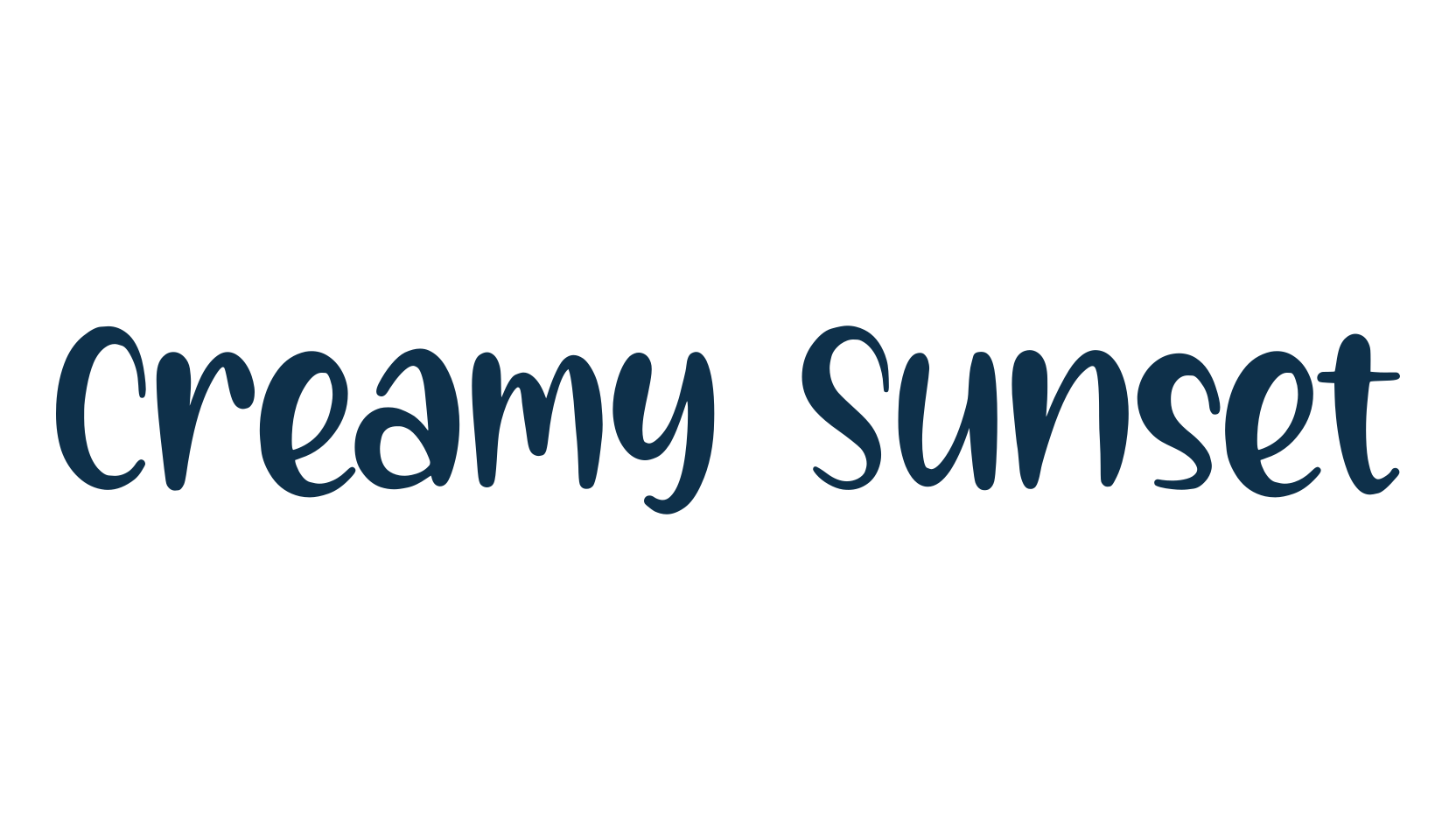 Creamy Sunset, various font preview
