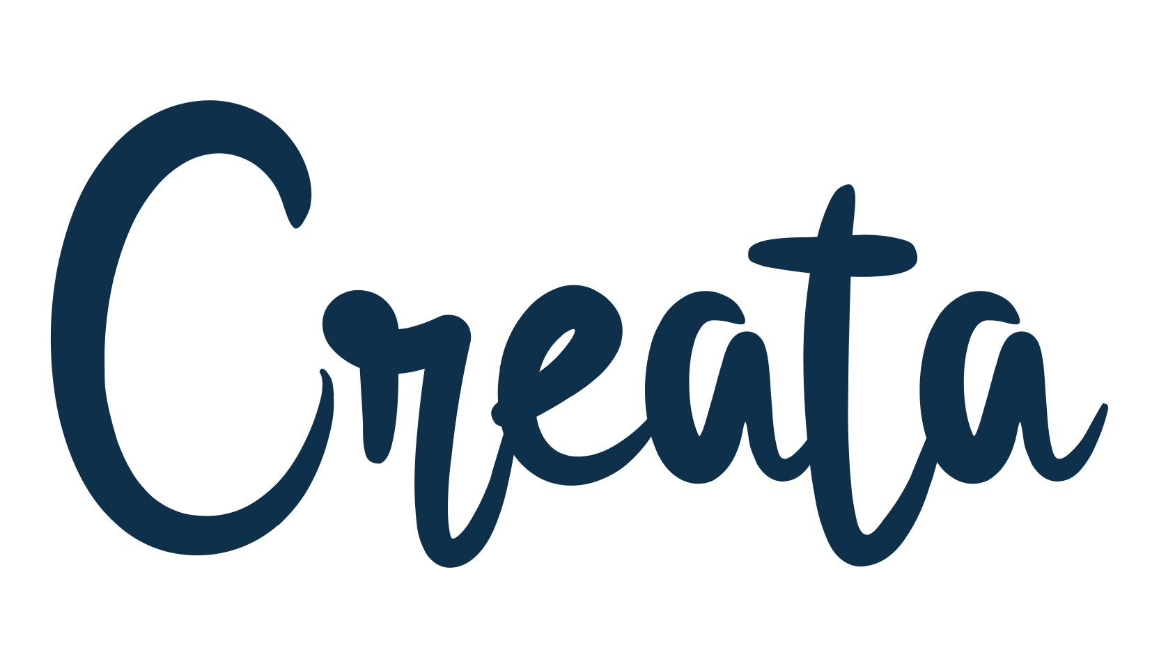 Creata, script handwritten fancy decorative calligraphy font preview