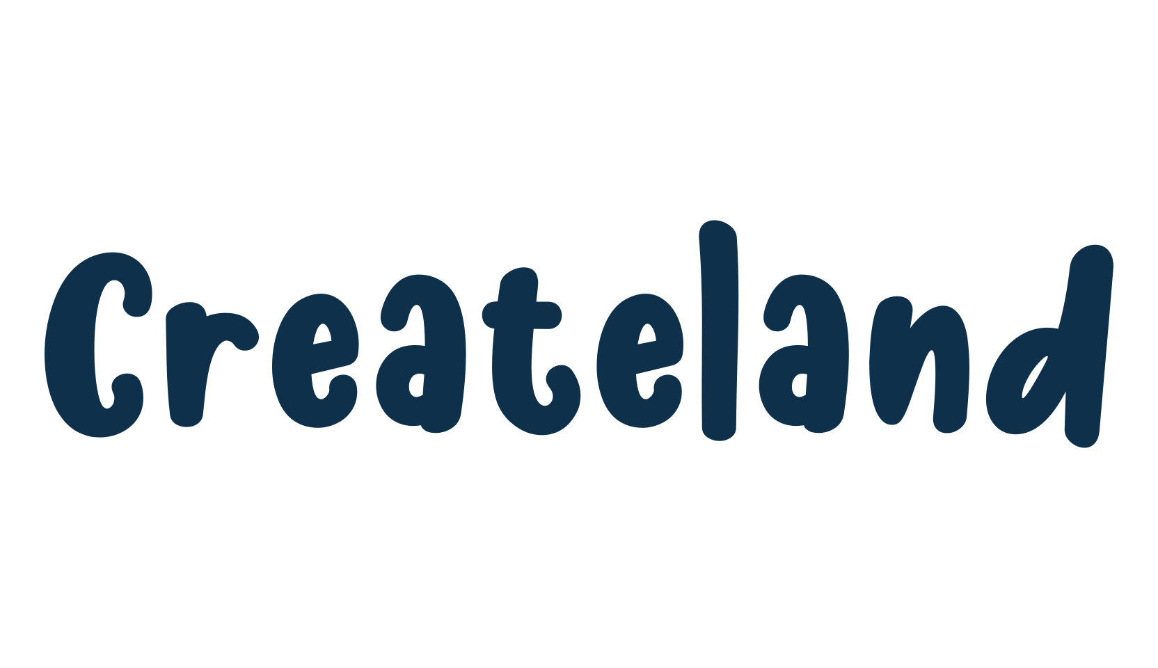 Createland, cartoon font preview