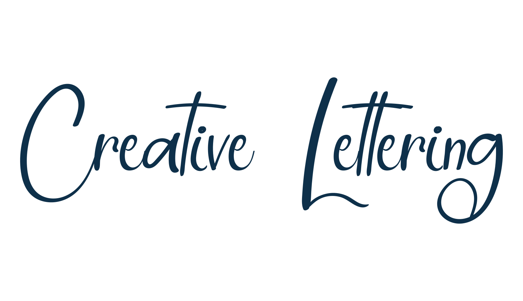 Creative Lettering, fancy various decorative script calligraphy font preview