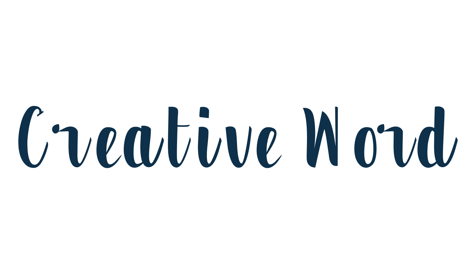 Creative Word, fancy various decorative script calligraphy font preview