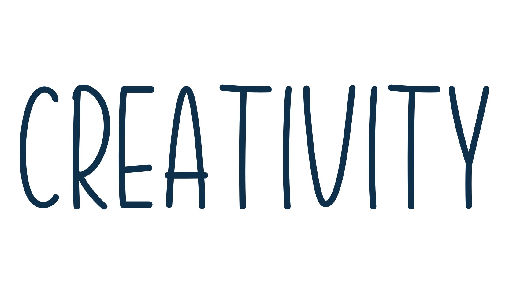 Creativity, script handwritten fancy decorative calligraphy font preview