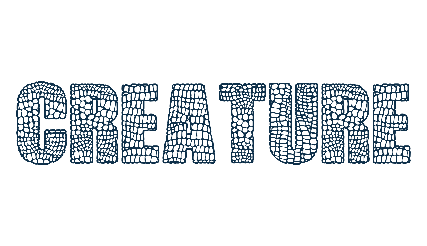 Creature, fancy decorative font preview
