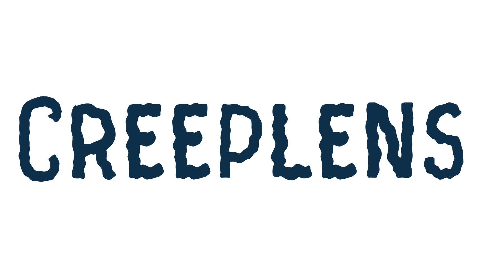 Creeplens, fancy decorative font preview