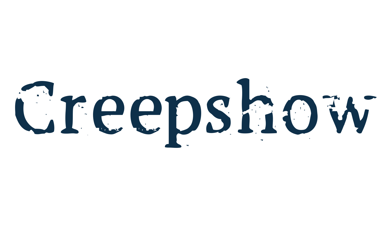 Creepshow, fancy eroded decorative font preview