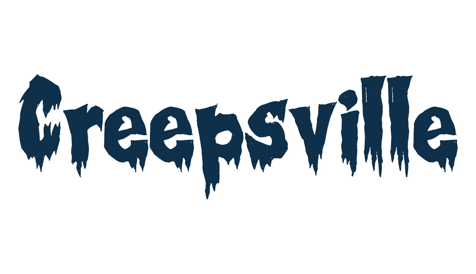 Creepsville, holiday halloween fancy decorative horror font preview