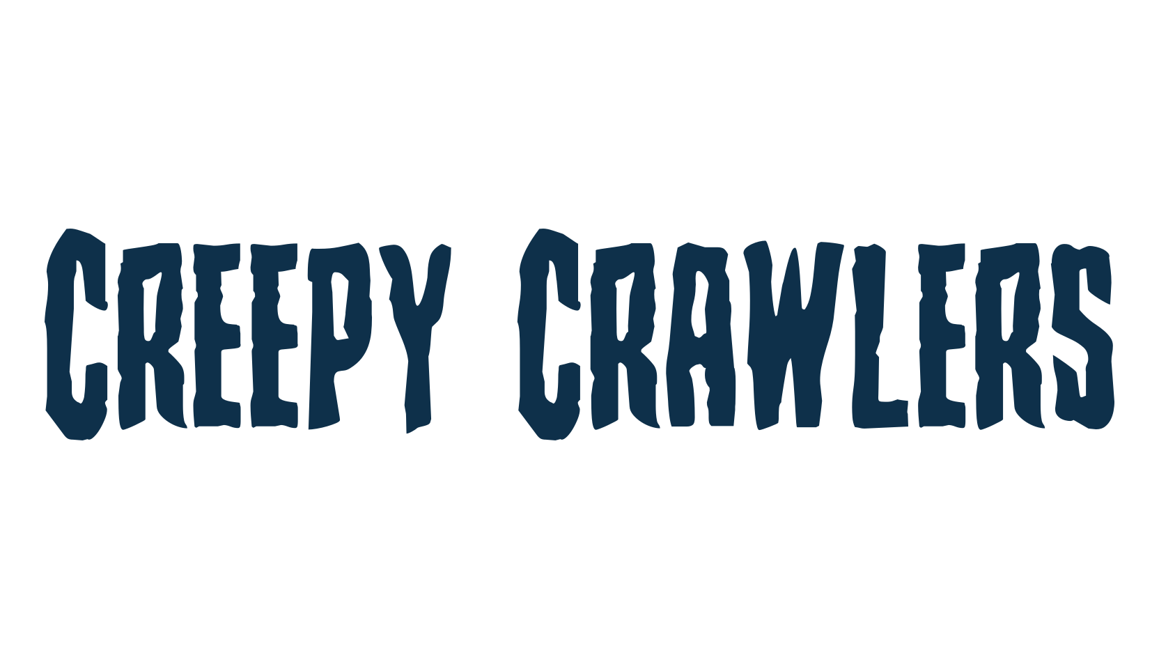 Creepy Crawlers, holiday halloween fancy decorative horror font preview