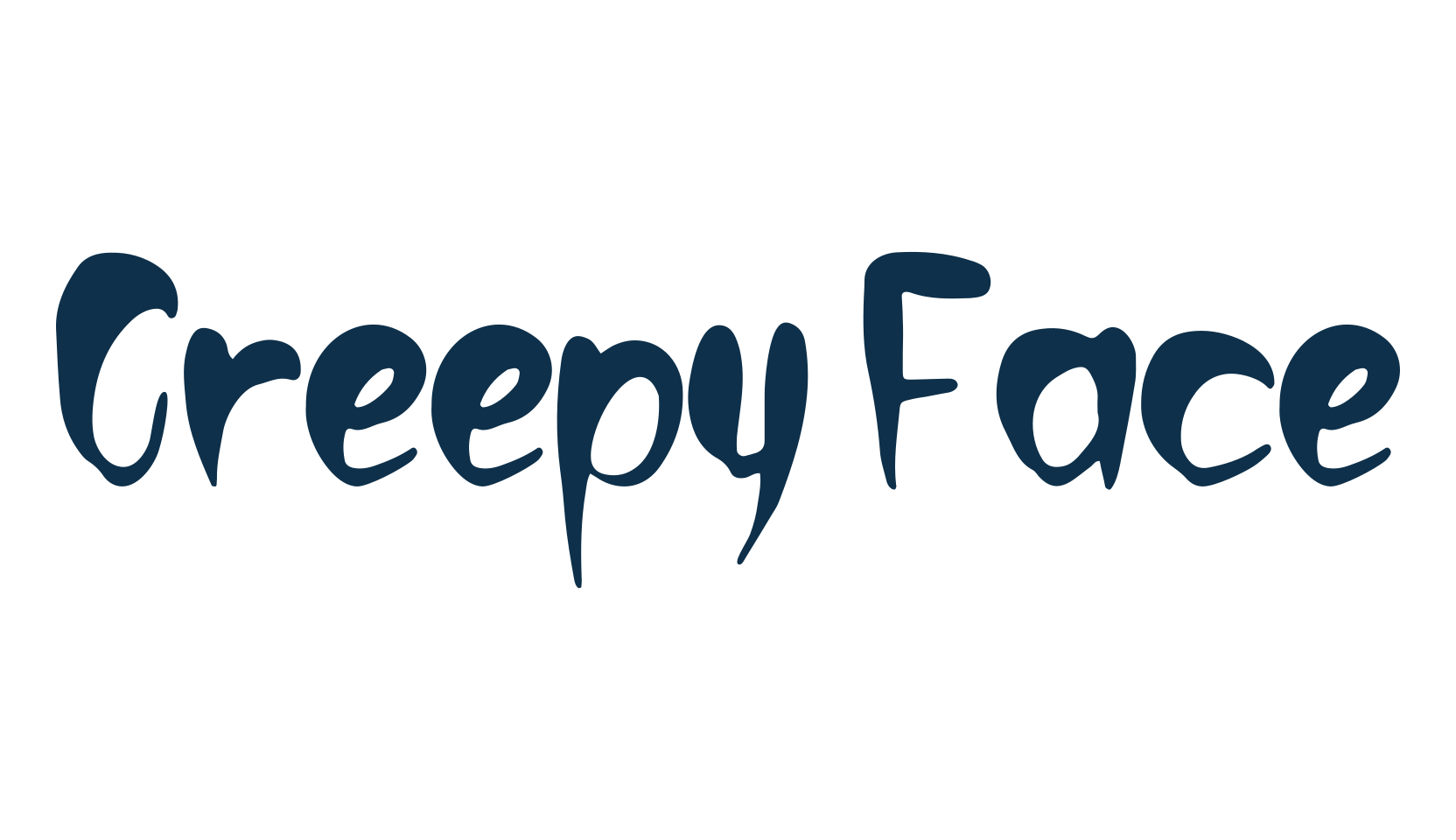 Creepy Face, fancy decorative font preview