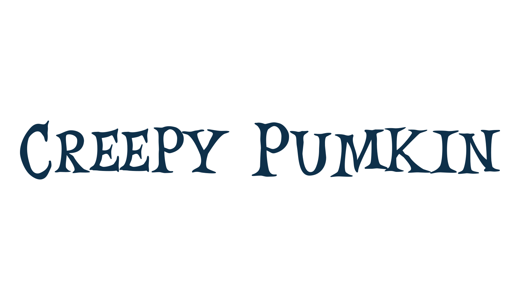 Creepy Pumkin, fancy decorative font preview