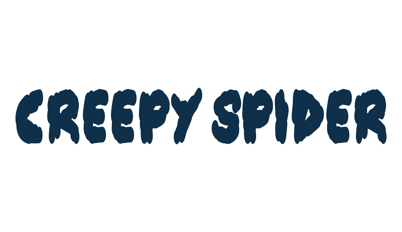 Creepy Spider, halloween font preview