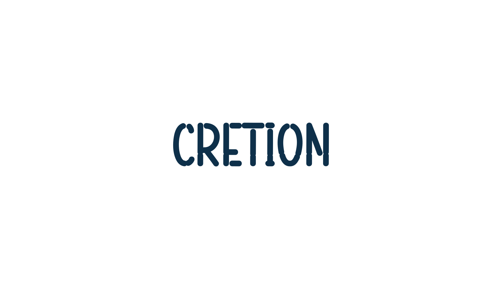 Cretion, fancy various decorative font preview