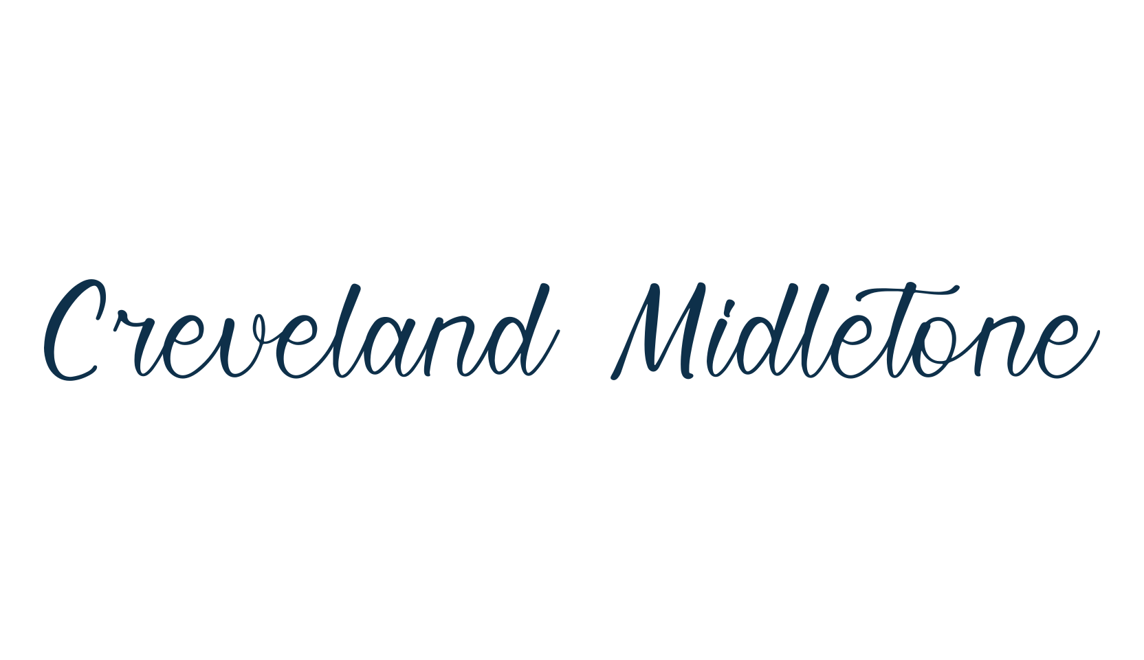 Creveland Midletone, fancy various decorative script calligraphy font preview