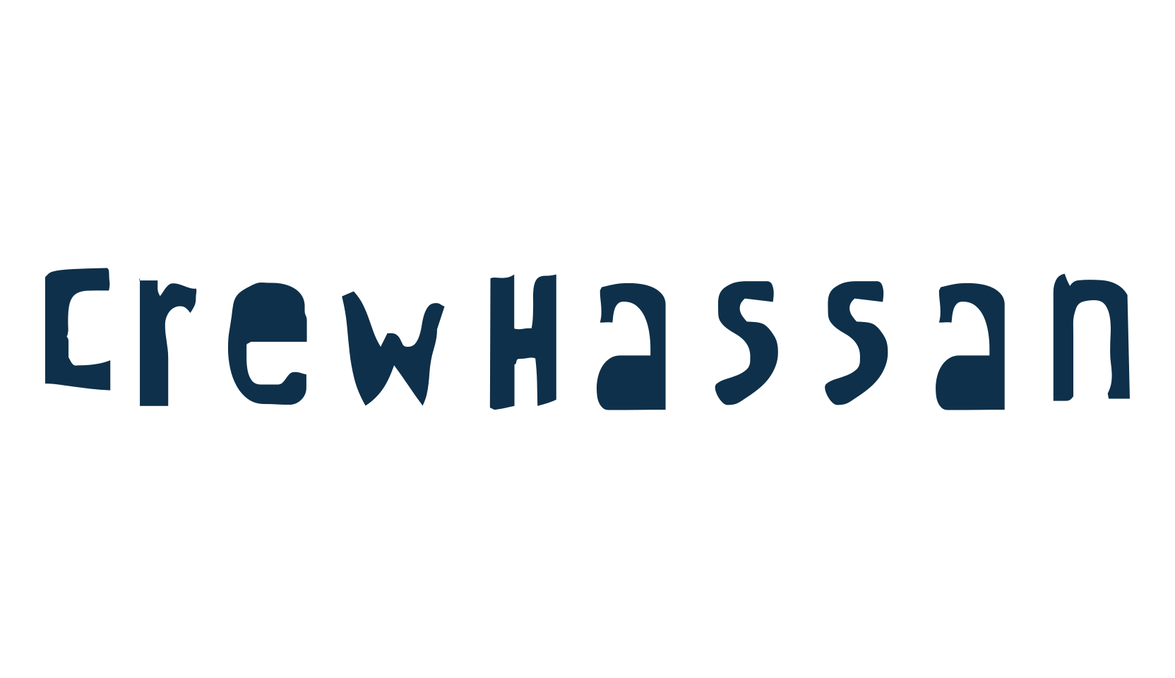 CrewHassan, fancy decorative font preview