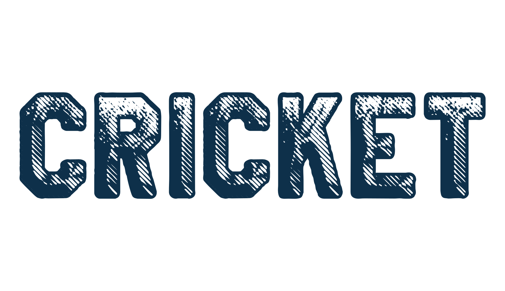Cricket, fancy eroded decorative font preview