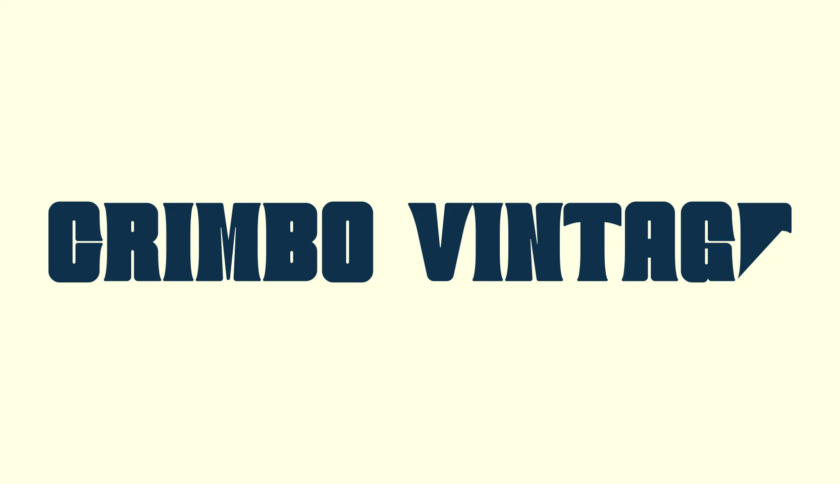 Crimbo Vintage, basic serif font preview