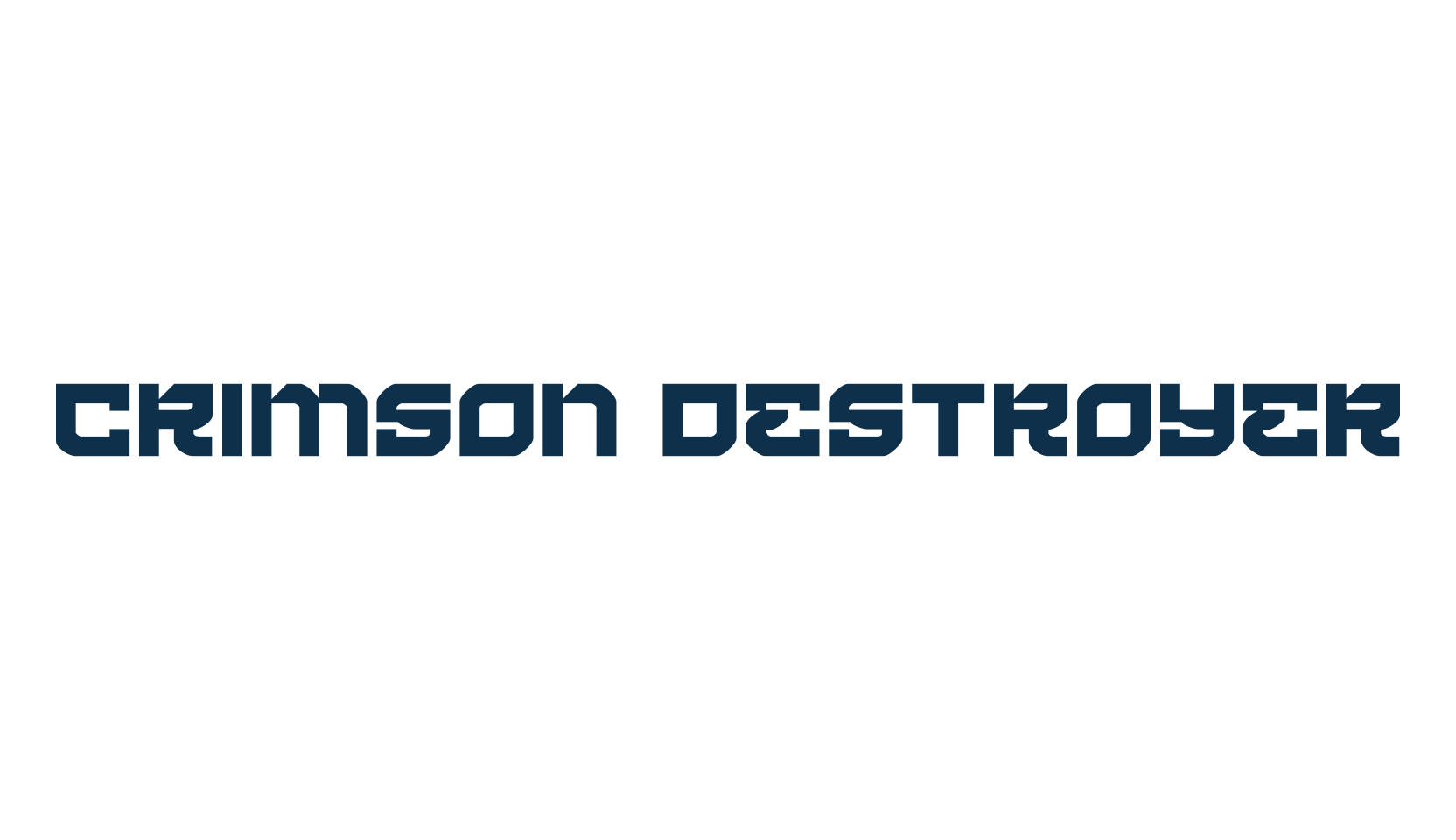 Crimson Destroyer, techno sci-fi font preview