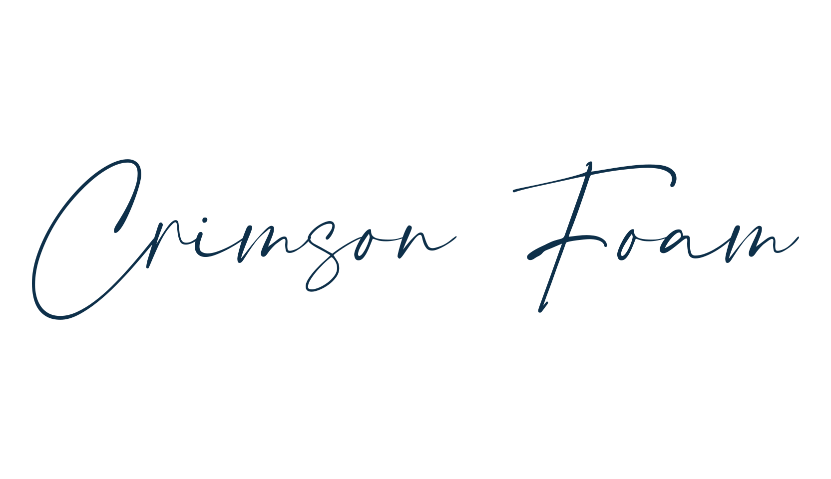 Crimson Foam, calligraphy font preview
