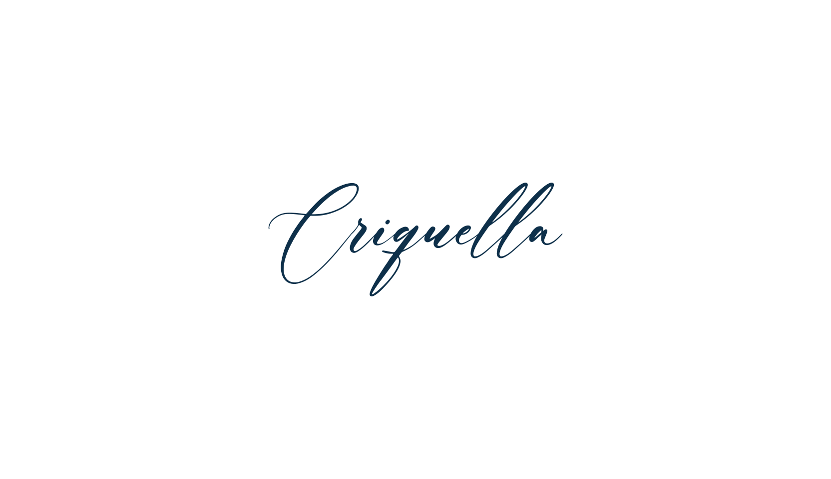 Criquella, script calligraphy fancy decorative font preview
