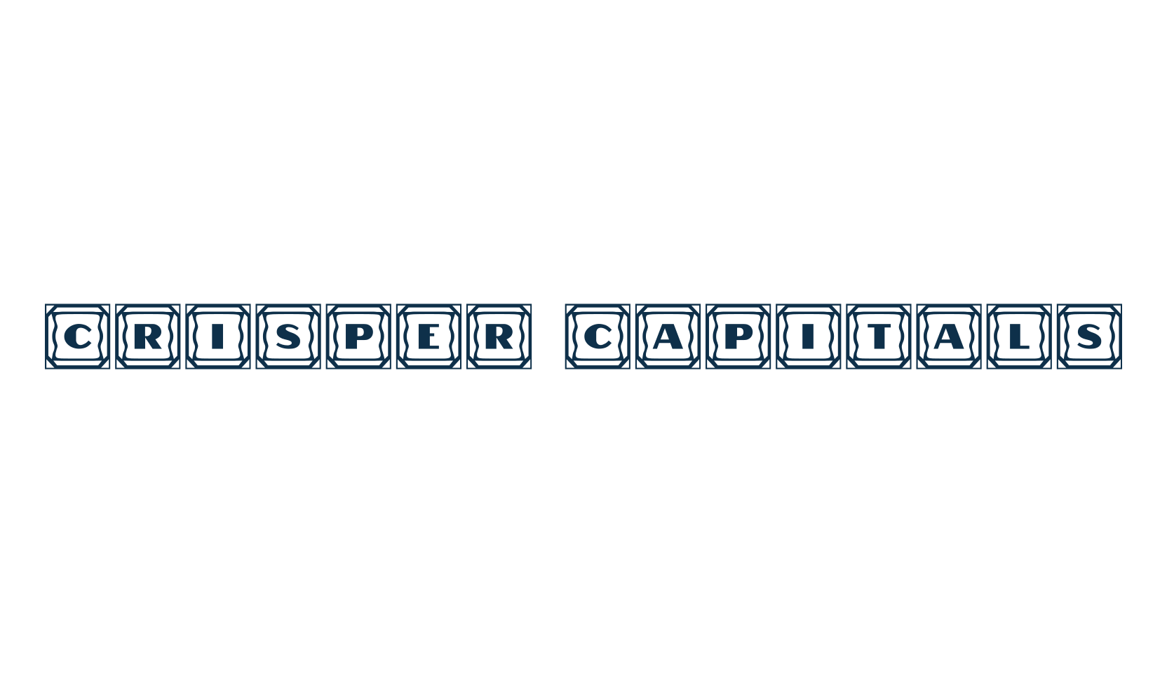 Crisper Capitals, fancy initials decorative font preview