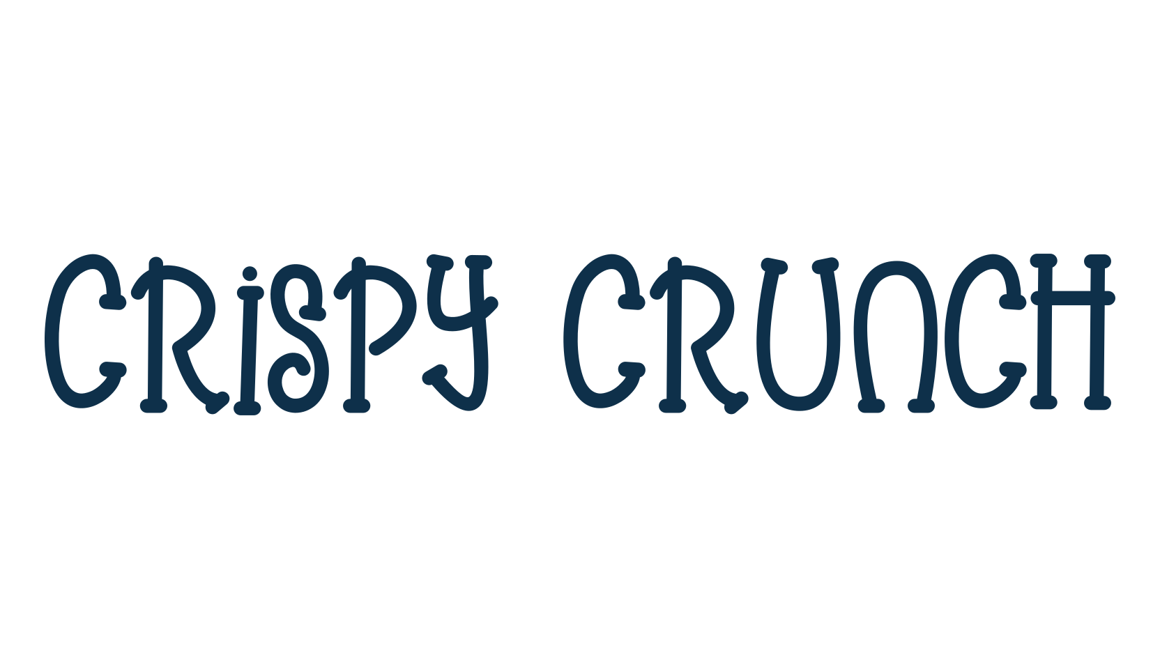 Crispy Crunch, cartoon font preview