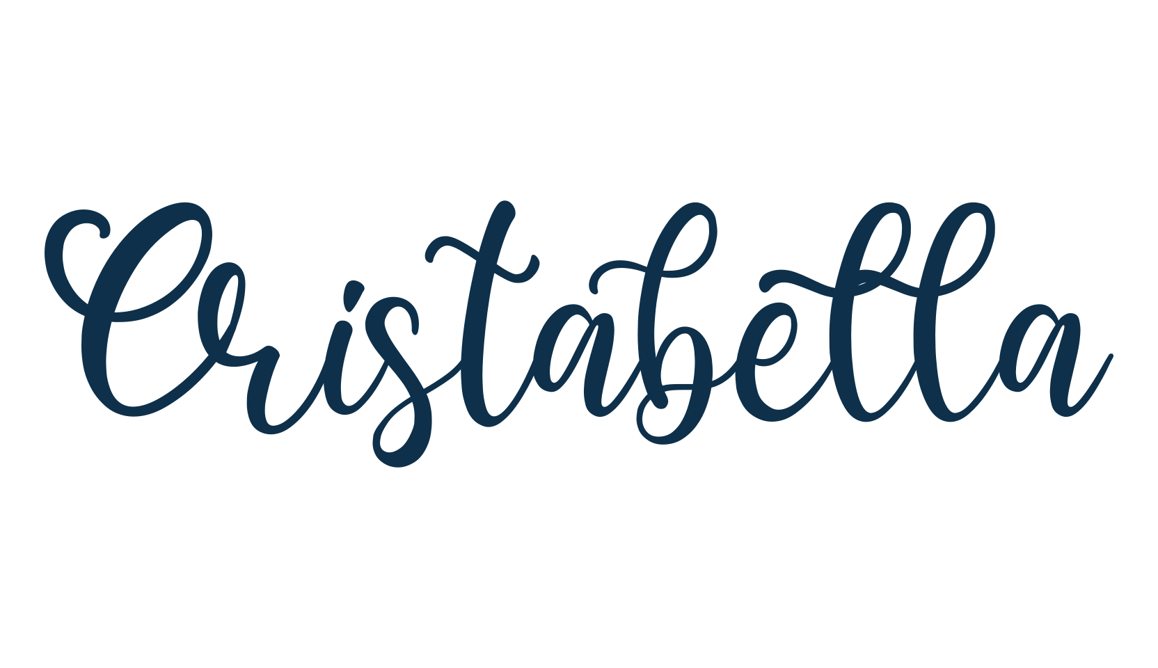 Cristabella, calligraphy font preview