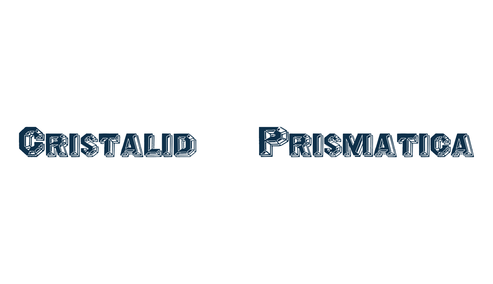 Cristalid / Prismatica, decorative font preview