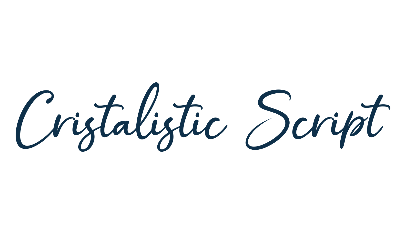 Cristalistic Script, script handwritten fancy decorative calligraphy font preview