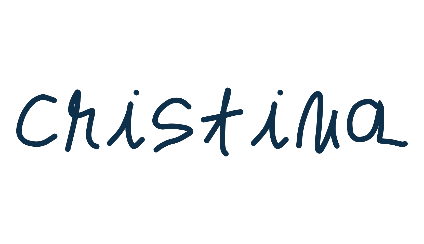Cristina, handwriting font preview