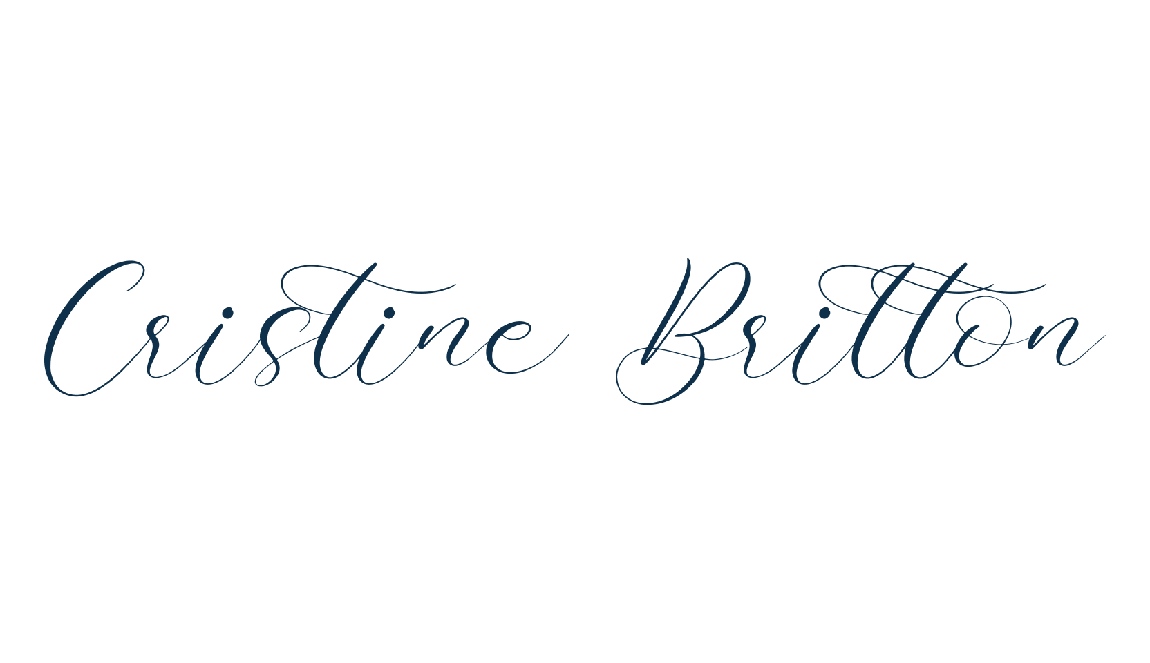 Cristine Britton, script calligraphy fancy decorative font preview