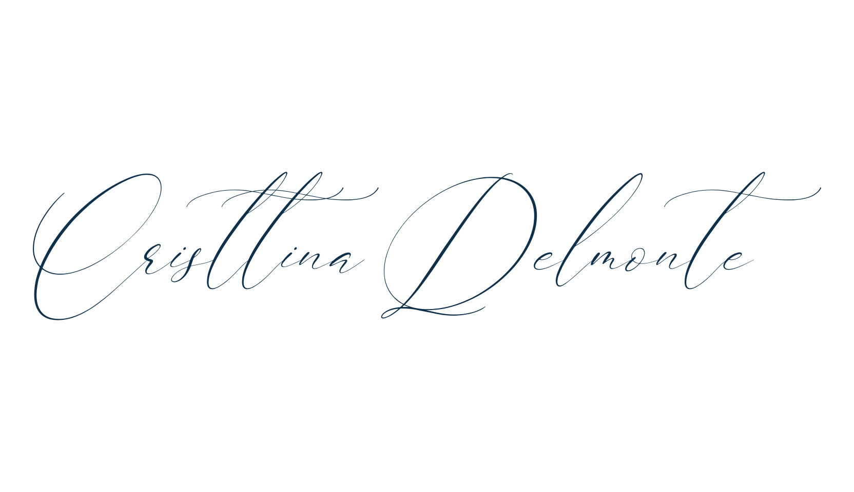 Cristtina Delmonte, script calligraphy fancy decorative font preview