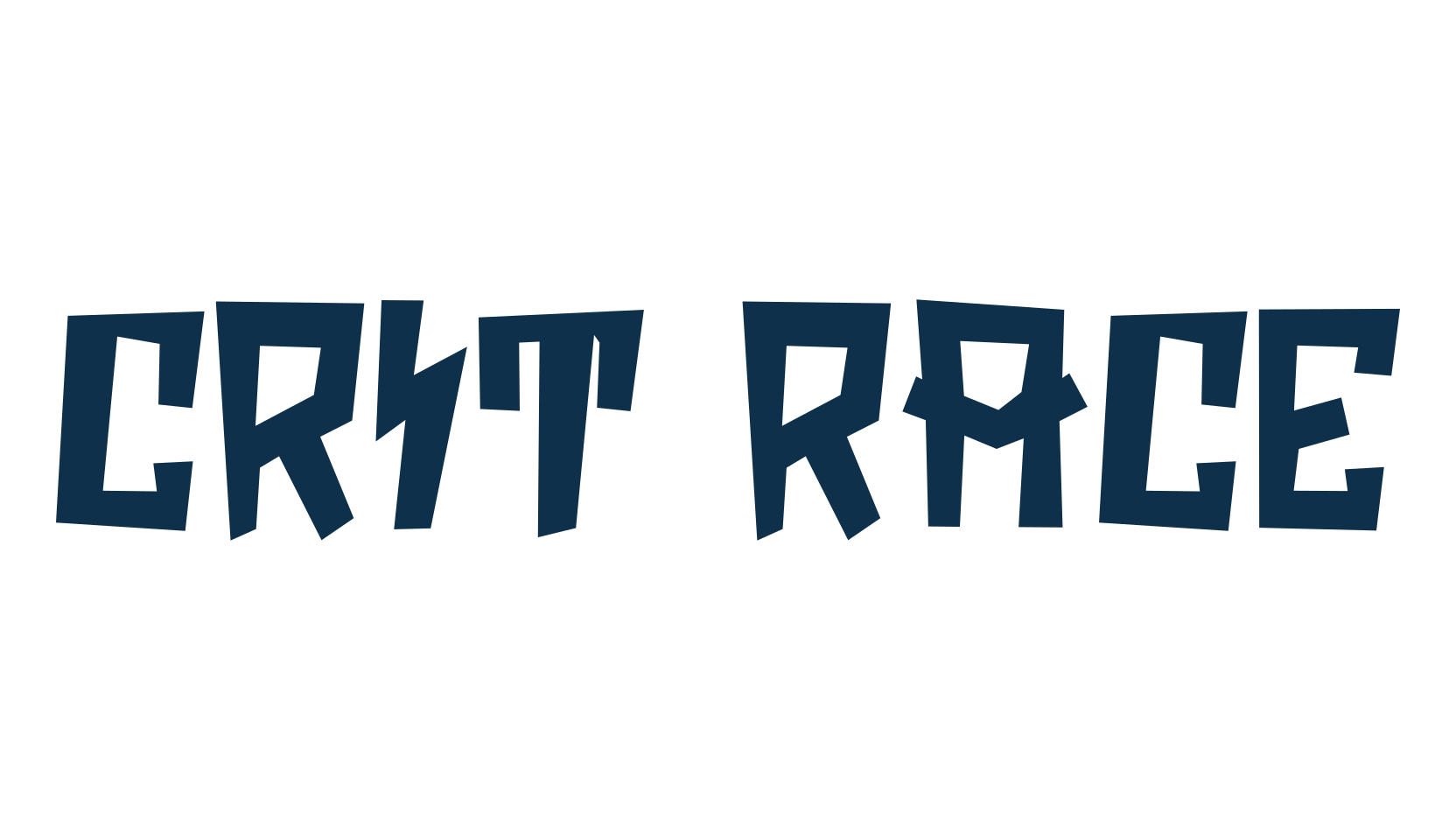 Crit Race, cartoon font preview