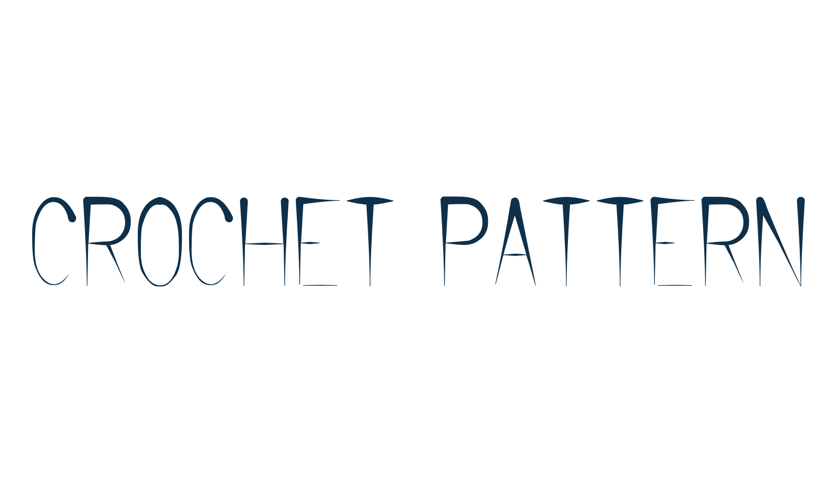 Crochet Pattern, various font preview
