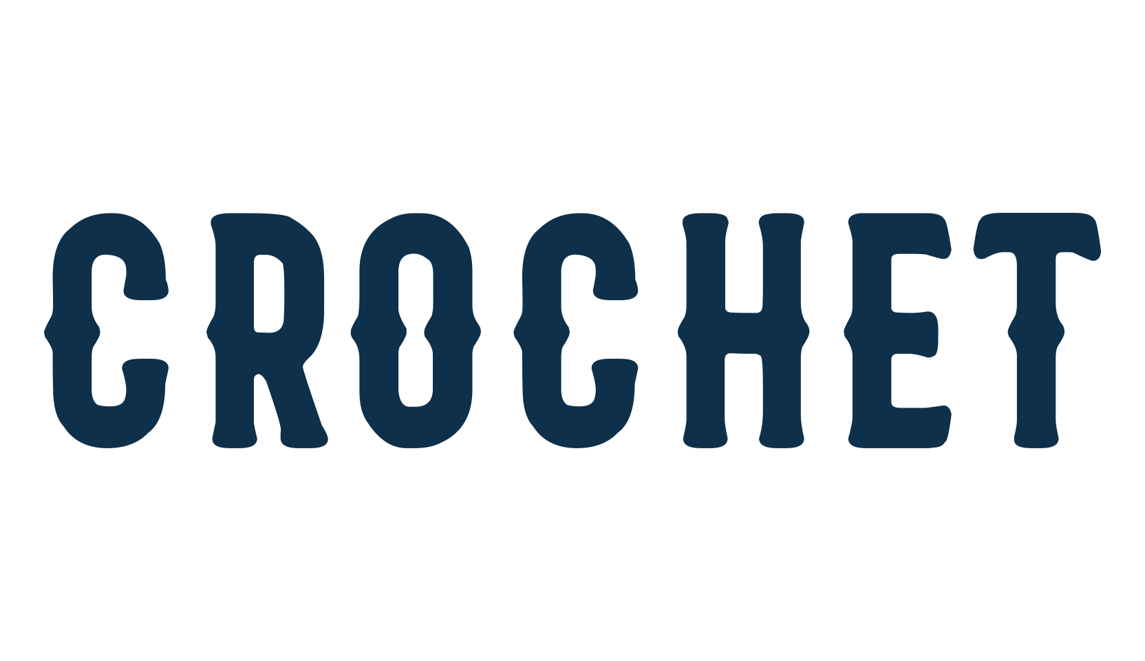 Crochet, fancy old school decorative font preview